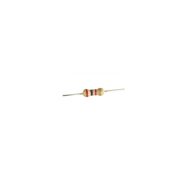 Resistor 2K7 1/4w 5% - Vermelho roxo vermelho dourado Resistor 2K7 1/4w 5% - Vermelho roxo vermelho dourado