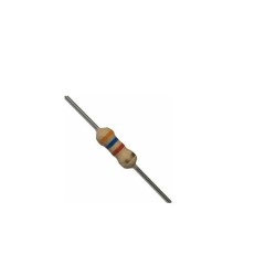 Resistor 3K6 1/4w 5% - Laranja azul vermelho dourado