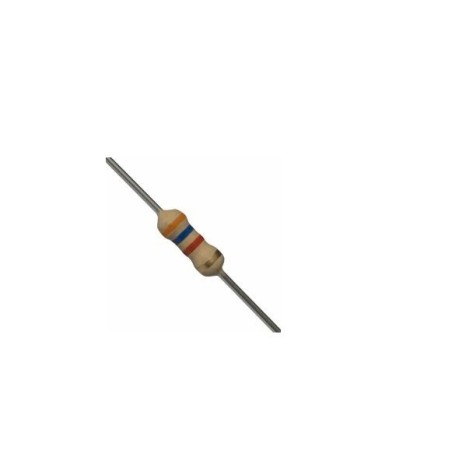 Resistor 3K6 1/4w 5% - Laranja azul vermelho dourado