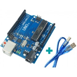 Placa Uno R3 + cabo USB para Arduino
