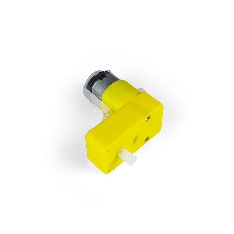 Motor dc 3-6V com cx de redução 90º - Eixo plástico