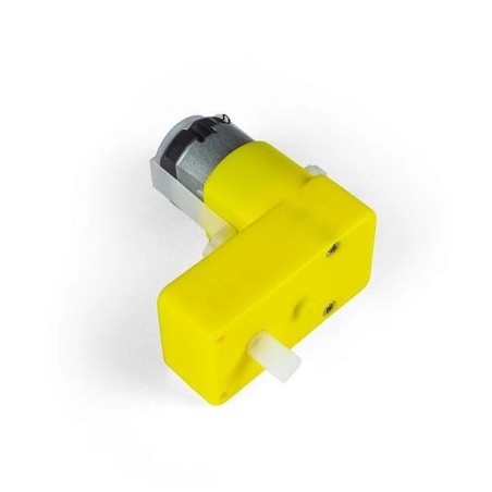 Motor dc 3-6V com cx de redução 90º - Eixo plástico