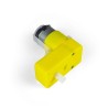 Motor dc 3-6V com cx de redução 90º - Eixo plástico