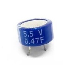 Capacitor supercap 0,47F 5,5v - 21x10mm
