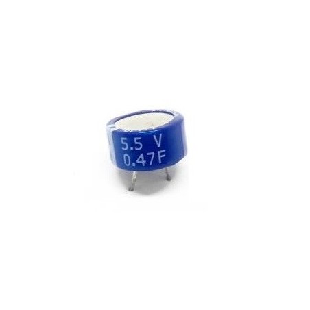 Capacitor supercap 0,47F 5,5v - 21x10mm