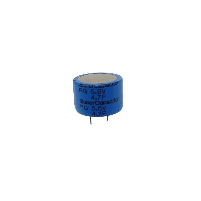 Capacitor supercap 4,7F 5,5v 27x18mm Capacitor supercap 4,7F 5,5v 27x18mm