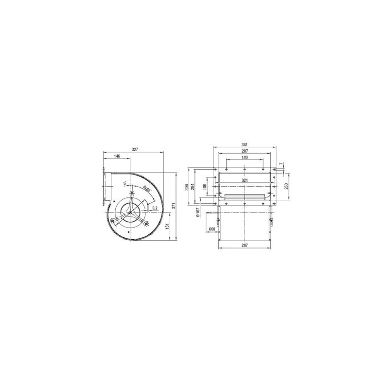 Ventilador centrífugo 200mm 230v - D4E200-CA02-02 - ebmpapst