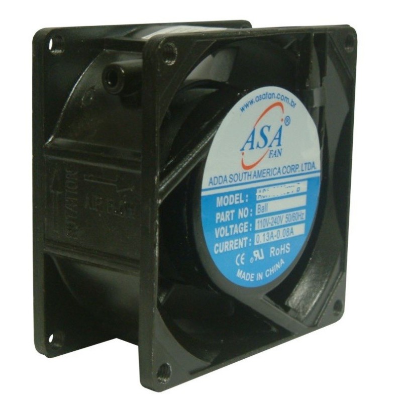 Ventoinha 80x80x38mm 110/220 bivolt Rolamento - Asa fan Ventoinha 80x80x38mm 110/220 bivolt Rolamento - Asa fan