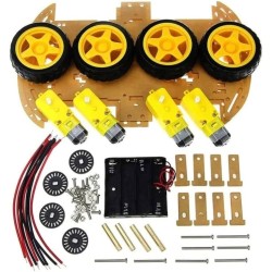 Kit chassi 4WD 4 rodas com motores e base de acrílico 3mm