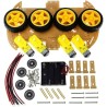 Kit chassi 4WD 4 rodas com motores e base de acrílico 3mm