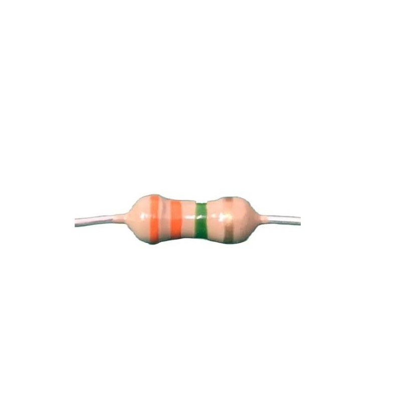 Resistor 3M3 1/4w 5% - Laranja Laranja verde dourado Resistor 3M3 1/4w 5% - Laranja Laranja verde dourado