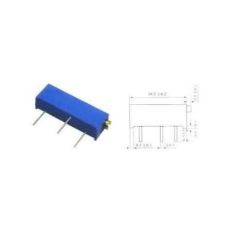 Trimpot 100K 3006P 15 Voltas