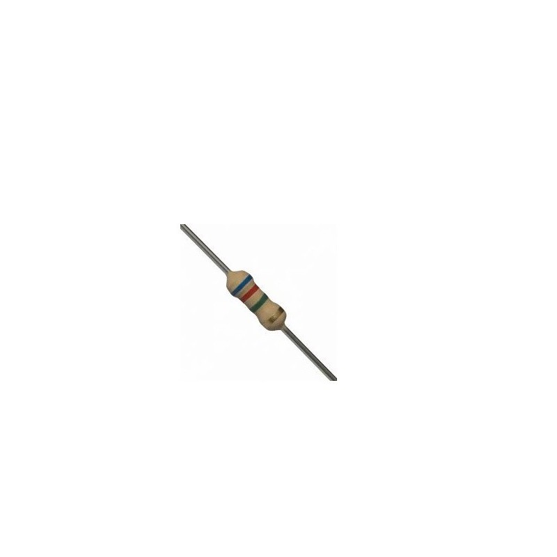 Resistor 6M2 1/4w 5% - Azul vermelho verde dourado Resistor 6M2 1/4w 5% - Azul vermelho verde dourado