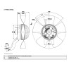 Ventilador axial 200mm 230vca - A2E200-AF02-01 - ebmpapstVentilador axial 230vca 200mm 50/60hz - A2E200-AF02-01 - ebmpapst
