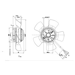 Ventilador axial 200mm 230vca - A2E200-AF02-01 - ebmpapstVentilador axial 230vca 200mm 50/60hz - A2E200-AF02-01 - ebmpapst