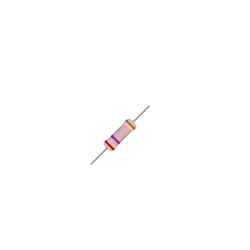 Resistor 0R27 1/2w 5% - Vermelho roxo prata dourado Resistor 0R27 1/2w 5% - Vermelho roxo prata dourado