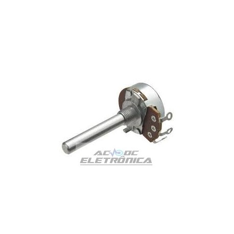 Potenciometro 5KB linear carvão 23mm eixo metalico