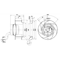 Ventilador centrífugo 133mm 230vac - R2S133-AE17-05 - ebmpapst