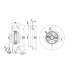 Ventilador centrífugo 175mm 230vac - R2E175-AC77-05 - ebmpapst