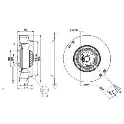 Ventilador centrífugo 220mm 115v - R2E220-RB86-11 - ebmpapst