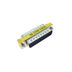 Conector adaptador DB25 macho\femea emenda