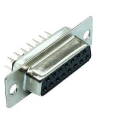 Conector DB15 femea PCI 180º