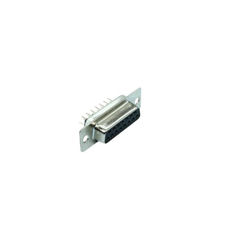 Conector DB15 femea PCI 180º Conector DB15 femea PCI 180º