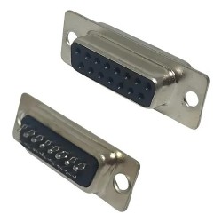 Conector DB15 femea solda fio
