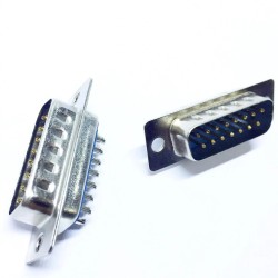 Conector DB15 macho solda fio