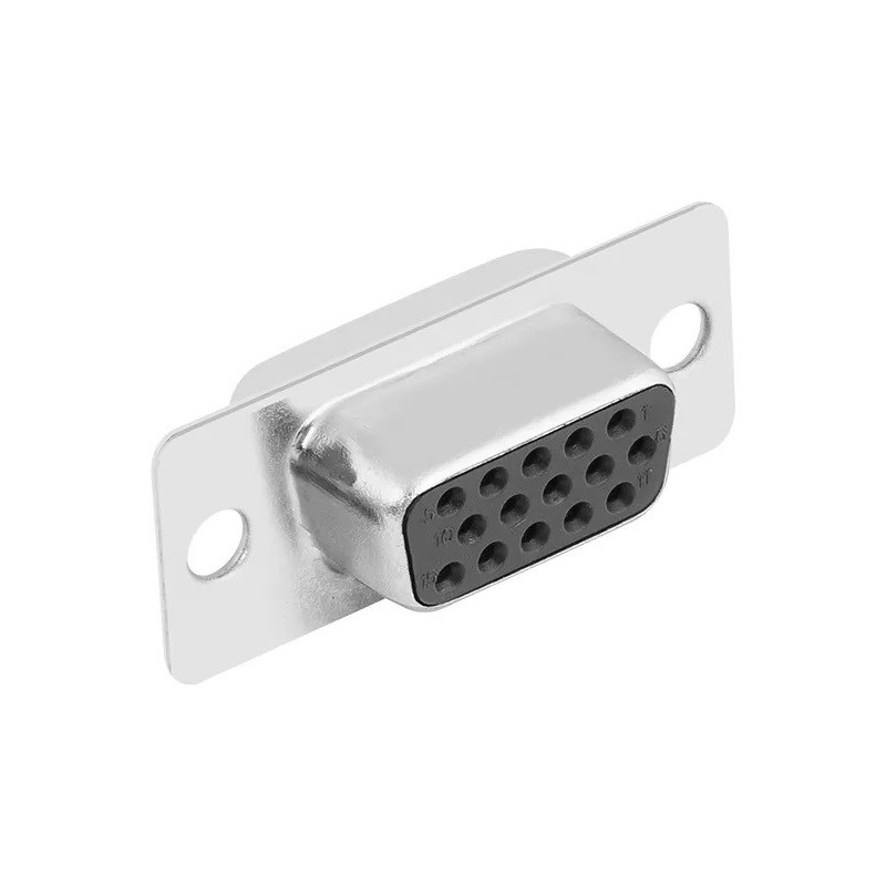 Conector DB15 vga femea solda fio
