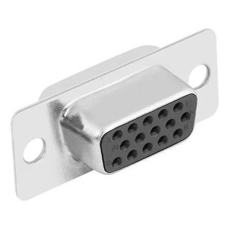 Conector DB15 vga femea solda fio