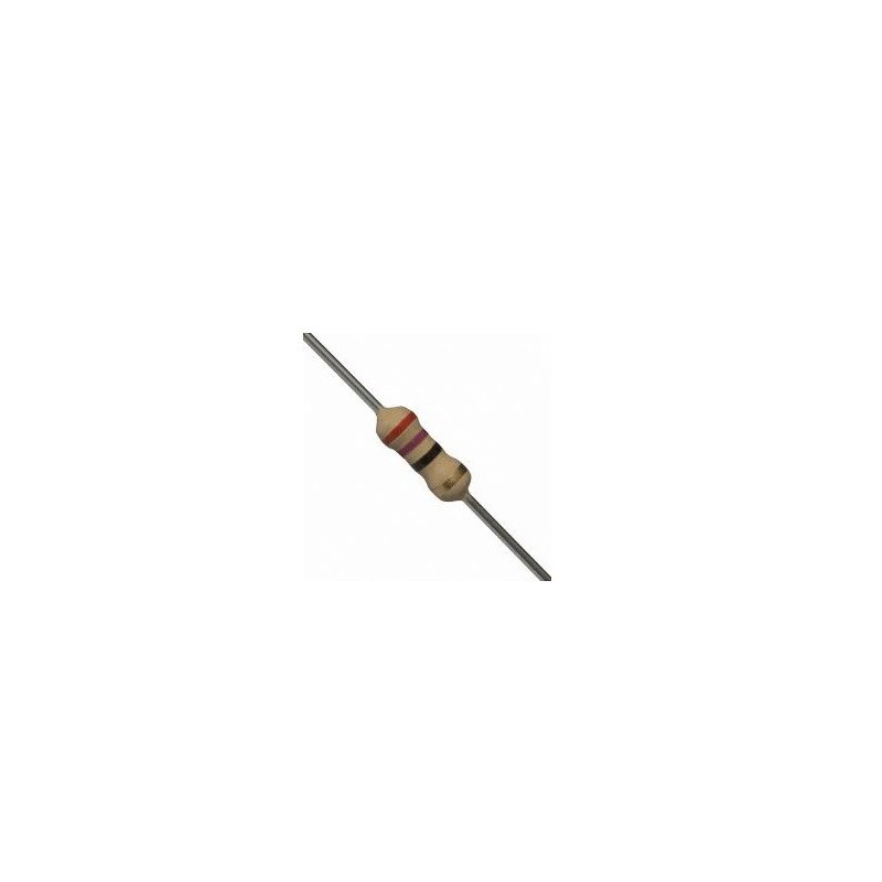Resistor 27R 1/2w 5% - Vermelho roxo preto dourado Resistor 27R 1/2w 5% - Vermelho roxo preto dourado