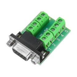 Conector DB9 femea c/borne