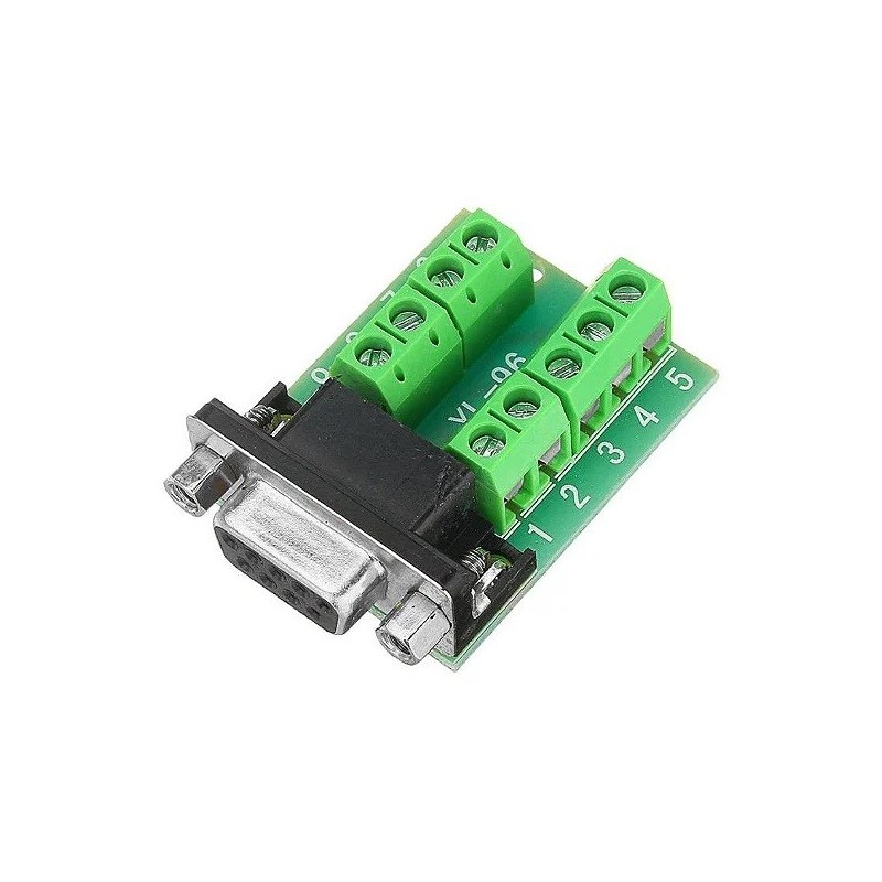 Conector DB9 femea c/borne Conector DB9 femea c/borne