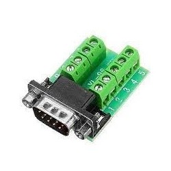 Conector DB9 macho c/borne