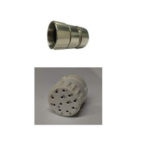 Conector circular 12 pinos fêmea M23 Hummel completo
