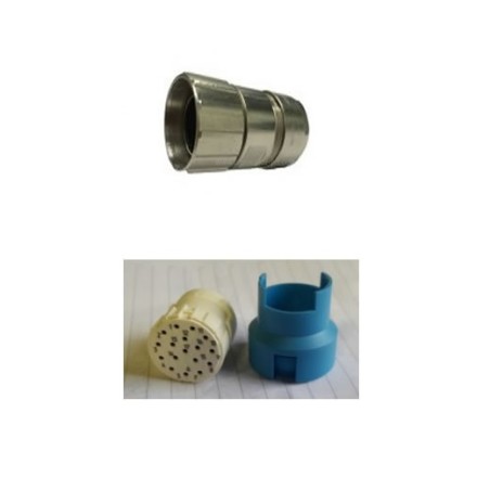 Conector circular 17 pinos fêmea M23 Hummel completo