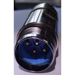 Conector circular 6 vias (5+PE)macho M23 cabo 7-12mm