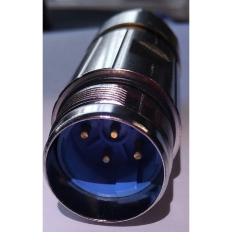 Conector circular 6 vias (5+PE)macho M23 cabo 7-12mm