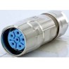 Conector circular 6 vias (5+PE)femea M23 cabo 11-17mm