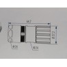 Conector circular 6 vias (5+PE)femea M23 cabo 11-17mm