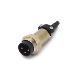 Conector circular macho 03 vias cabo - PLD P3 - Melro