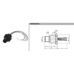 Conector circular painel macho 4 pinos M12 - V1-M20-80