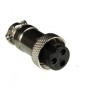 Conector mike 03 vias Fêmea