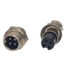 Conector mini Mike 04 Vias M12 Macho Painel e Fêmea Cabo
