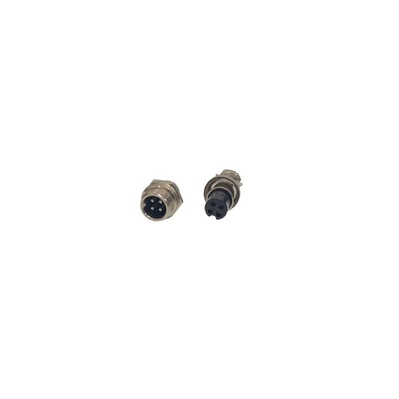 Conector mini Mike 04 Vias M12 Macho Painel e Fêmea Cabo Conector mini Mike 04 Vias M12 Macho Painel e Fêmea Cabo