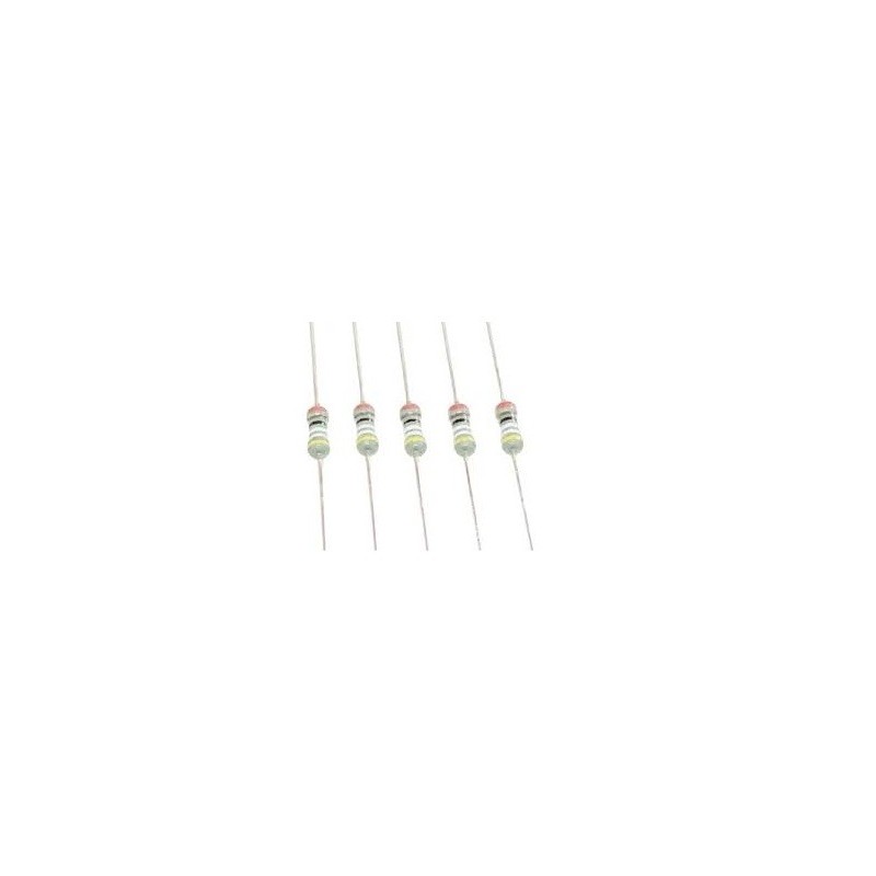 Resistor 499R 1/2w 1% precisão - Amarelo branco branco preto Resistor 499R 1/2w 1% precisão - Amarelo branco branco preto