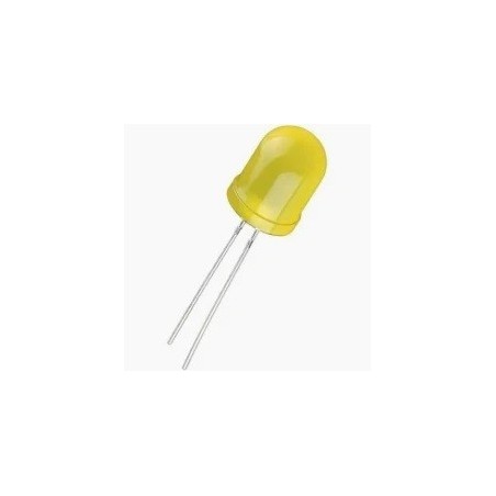 Led 10mm amarelo difuso 800mcd