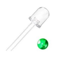 Led 10mm verde alto brilho 8000mcd