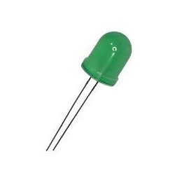 Led 10mm verde difuso 800mcd